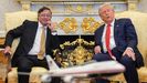 Gustavo Petro y Donald Trump, durante su entrevista en la Casa Blanca