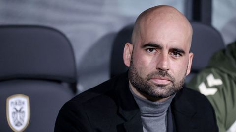 Claudio Gir�ldez, durante el PAOK-Celta de este jueves en el Toumba Stadium.