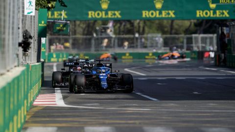 Fernando Alonso durante el GP de Azerbaiy�n, en Bak�