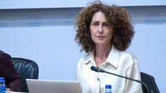 Dolores Hermelo durante la sesi�n parlamentaria.