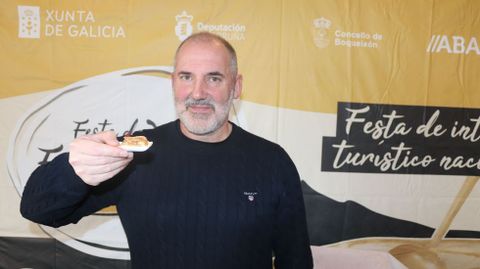 Juan Silva, en la presentaci�n de la XLIII Festa da Filloa de Lestedo en Santiago, tras asumir�la presidencia de�la�Asociaci�n Cultural da Filloa.