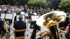 Imagen de archivo de una de las actuaciones de la Banda de M�sica de Vilagarc�a
