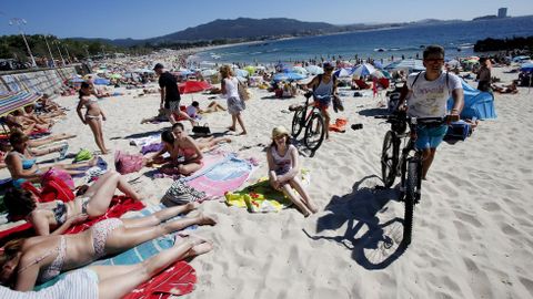 Playa de Argazada, a continuación de Samil, en Vigo