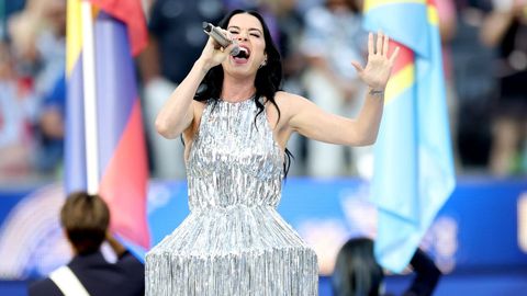 Katu Perry actuando en la inauguraci&oacute;n del Mundial de F&uacute;tbol. 