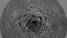 Imagen del polo sur de la Luna donde se encuentran los cr�teres con sombra permanente