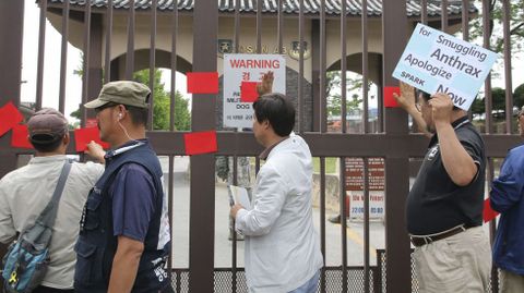 Protestas ante una base de EE.UU. en Corea del Sur 