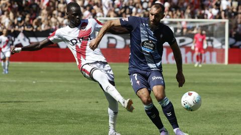 Borja Iglesias fue el autor del gol del Celta frente al Rayo Vallecano en la primera vuelta.