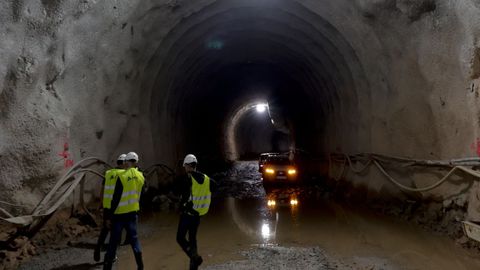 Obras de los tneles del tren al puerto exterior