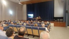 Un aspecto de la charla informativa celebra el pasado domingo en la Casa de Cultura de Sober