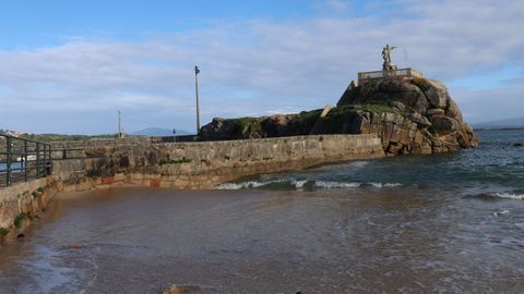 La playa de Baluarte de Palmeira se aneg con las mareas vivas