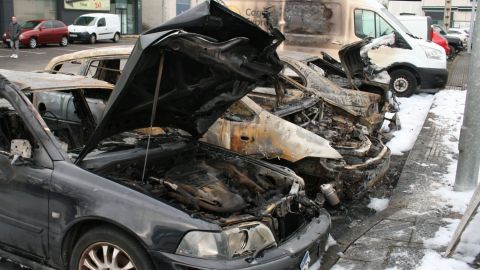 Detenido un vecino de Gij�n por el incendio de cinco veh�culos en Siero