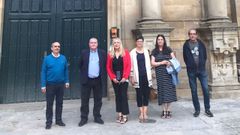 Remedios Gallo, en el centro de la imagen, en un acto de Patrimonio Laurentino en Lourenz�