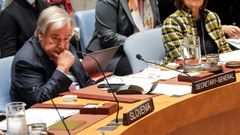 Antonio Guterres, durante la sesin de este mircoles en el Consejo de Seguridad de la ONU.