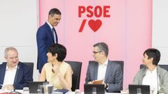 El secretario general del PSOE, Pedro S�nchez, a su llegada a la reuni�n de la ejecutiva federal del partido celebrada en Ferraz