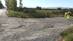 Arreglo de una carretera en Xinzo de Limia