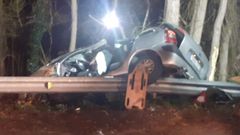 El coche sufri� una salida de v�a el pasado domingo d�a 6 en la DP-0103, en la parroquia de  Sarand�s