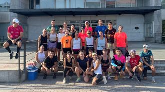 Participantes de la primera quedada organizada en Boiro.
