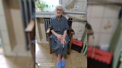 Genoveva Rodr�guez, en la casa en la que vive en el Campo de San Antonio