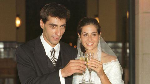 Juan del Val y Nuria Roca, el día de su boda en el año 2000