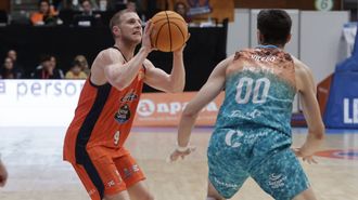 Paul Jorgensen, durante el primer partido contra el Menorca.