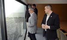 Rueda, Tour�s, L�pez y el coordinador local de Emerxencias supervisaron el estado del edificio. 