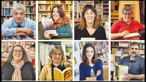 Los libreros Manuel Arenas (Librería Arenas), Mercedes Corbillón (Cronopios), Gloria Fuertes (Lectocosmos), Carlos Coira (Trama), Ana Regueiro (Follas Novas), Esther Gómez (Moito Conto), Irma Amado (Numax) y Xurxo Patiño (Librouro) revelan sus favoritos del año