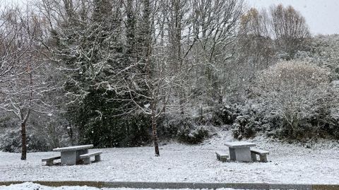 Nieve en la carretera de A Pobra de Trives a Chandrexa de Queixa