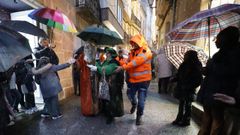 Una granizada desluci� la llegada de los Reyes Magos a Viveiro
