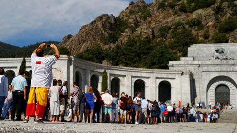 Concentraci�n que tuvo lugar ayer en el Valle de los Ca�dos