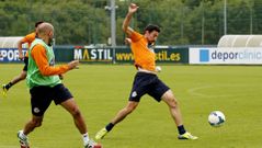 ltimo entrenamiento del Deportivo antes de partir rumbo a Vitoria