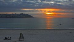 Puesta de sol en Riazor