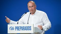 El secretario de organizaci�n del PP, Miguel Tellado, en una imagen de archivo en la sede de G�nova.