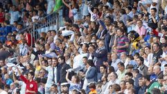 Aficionados del Celta durante el partido del domingo