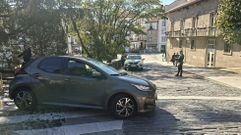 El atropello se produjo en el paso de cebra del cruce de la Costa de San Domingos y la calle de Bonaval.