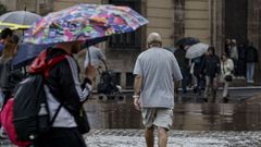 Lluvia en Valencia, en una imagen de archivo.