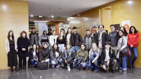 Algunos de los estudiantes de intercambio internacional incorporados este cuatrimestre al campus de Ourense