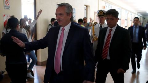 Alberto Fernndez, durante una visita a la Universidad de Buenos Aires