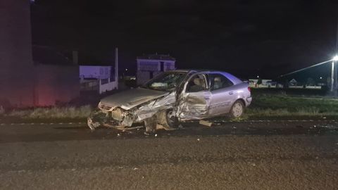 As qued uno de los vehculos accidentados ayer