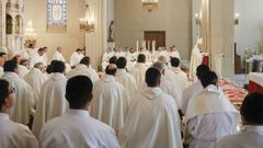 Imagen de una ordenaci�n en el Seminario de Ourense