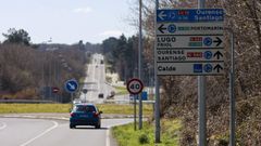 Imagen de la N-540 en la zona de Esperante