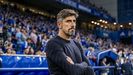 Veljko Paunovic, antes del Real Oviedo-Almería de la vuelta de la semifinal del playoff
