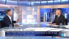 Santiago Abascal en los Informativo de Telecinco esta noche