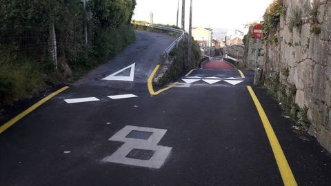 R�a da Torre , en Pontevedra, una vez rematadas las obras de rehabilitaci�n integral