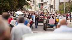 Tractorada en Sarria