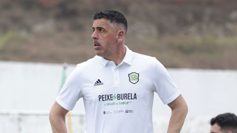 Julio C�sar Castro, durante o partido do seu debut, no que ga�aron 2-1 ao Mi�o na Marosa.