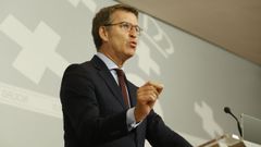 El presidente de la Xunta, Alberto N��ez Feijoo