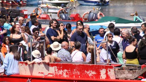 Imágenes de la procesión marítima de la Virxe do Carme en Santiago de Lampón