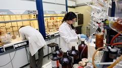 Estudiantes de doctorado en la Facultad de Ciencias de A Coru�a.