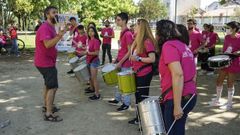 Un momento del taller de batucada que se ha desarrollado este domingo en Ver�n