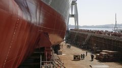 El 30 de agosto se celebr� en Ferrol la botadura del segundo log�stico para Australia